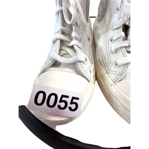 Converse Girls Sneakers Leather Chuck Taylor White Size 3 - Picture 9 of 9